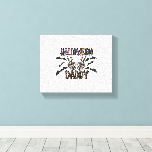 Halloween papa canvas afdruk (Insitu (Houten vloer))
