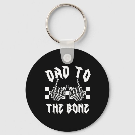 Halloween papa naar het bot Grappig Skelet Hand Ma Sleutelhanger (Voorkant)