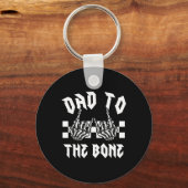 Halloween papa naar het bot Grappig Skelet Hand Ma Sleutelhanger (Voorkant)