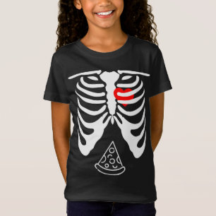 Halloween Papa Skelet Pizza Belly Grappige Zwanger T-shirt