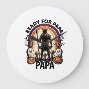 Halloween Papa T-shirt Vintage Kerkhof Zonsonderga Grote Klok