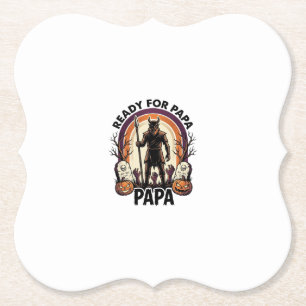 Halloween Papa T-shirt Vintage Kerkhof Zonsonderga Kartonnen Onderzetters