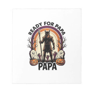 Halloween Papa T-shirt Vintage Kerkhof Zonsonderga Notitieblok