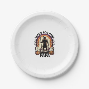 Halloween Papa T-shirt Vintage Kerkhof Zonsonderga Papieren Bordje