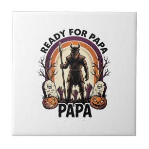 Halloween Papa T-shirt Vintage Kerkhof Zonsonderga Tegeltje