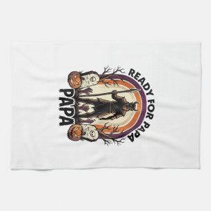 Halloween Papa T-shirt Vintage Kerkhof Zonsonderga Theedoek