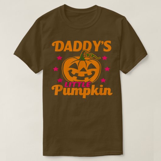 Halloween papa's kleine pompoen t-shirt (Design voorkant)