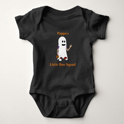 Halloween Papa's Little Boo Squad, trick traktatie Romper (Voorkant)