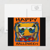 HALLOWEEN PAPEGAAIEN BRIEFKAART (Voorkant / Achterkant)