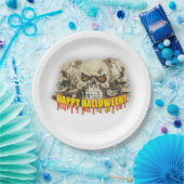 Halloween Paper Bord 9"/Skulls (Feest)