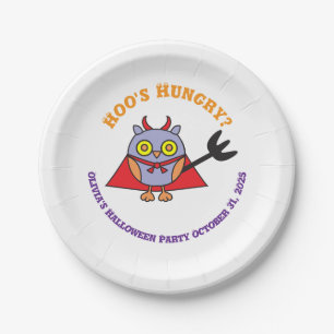 Halloween Paper Borden Owl Devil Design Papieren Bordje
