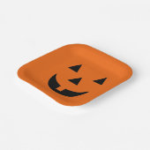 Halloween Paper-Borden-pompoengezicht Papieren Bordje (Gebogen)
