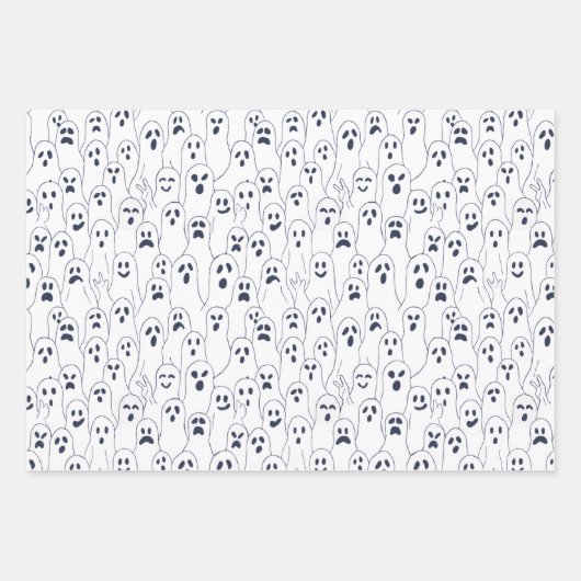 Halloween Paper - ghosts and spider web (Voorkant 2)