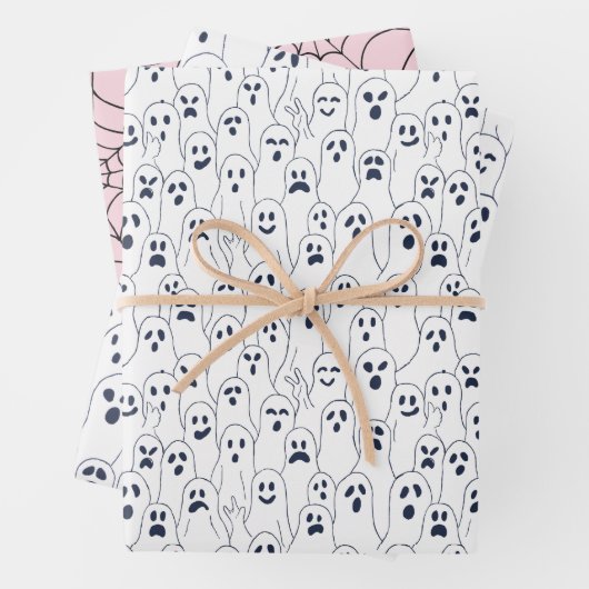 Halloween Paper - ghosts and spider web (In situ)