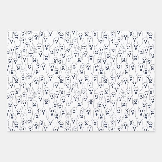 Halloween Paper - ghosts and spider web (Voorkant)