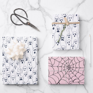 Halloween Paper - ghosts and spider web