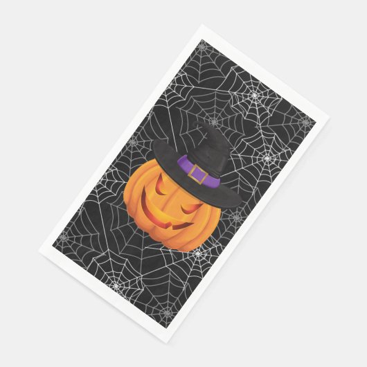 Halloween Paper Guest Towel-Pumpkin Servet (Hoek)