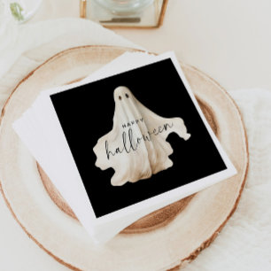 Halloween Paper Napkin Ghost Spooky Black Decor Servet