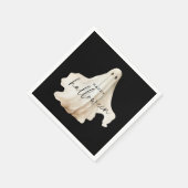 Halloween Paper Napkin Ghost Spooky Black Decor Servet (Hoek)
