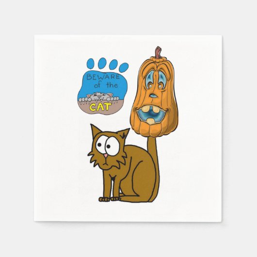 Halloween Paper Napkins, Cat Servet (Voorkant)