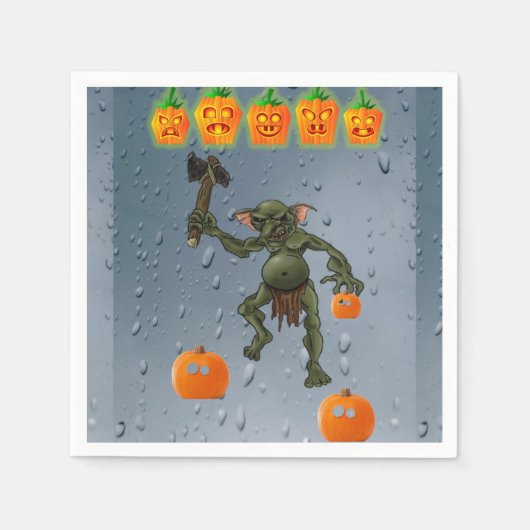Halloween Paper Napkins, Goblin Servet (Voorkant)