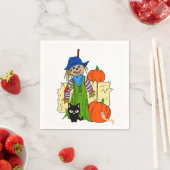 Halloween Paper Napkins, Scarecrow Servet (Insitu)