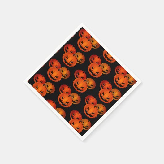 Halloween Paper Napkins-Scary Pumpkins Servet (Hoek)