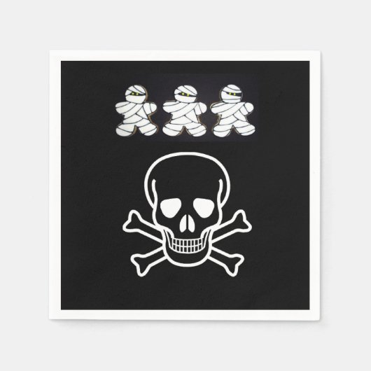 Halloween Paper Napkins, Skull Servet (Voorkant)