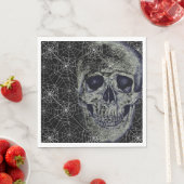 Halloween Paper Napkins-Skull & Webs Servet (Insitu)