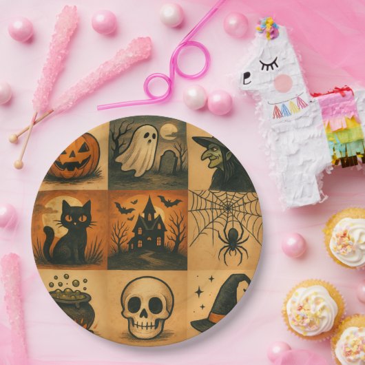Halloween paper plate papieren bordje (Feest)