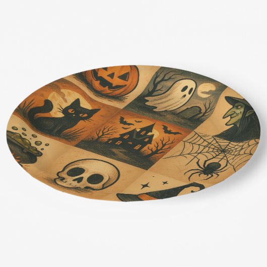 Halloween paper plate papieren bordje (Gekanteld)