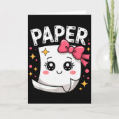 Halloween Paper Scissors Rock Matching Cute Paper Kaart (Voorkant)