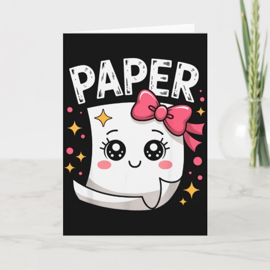 Halloween Paper Scissors Rock Matching Cute Paper  Kaart (Voorkant)