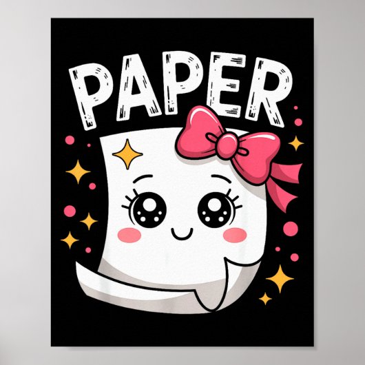 Halloween Paper Scissors Rock Matching Cute Paper  Poster (Voorkant)