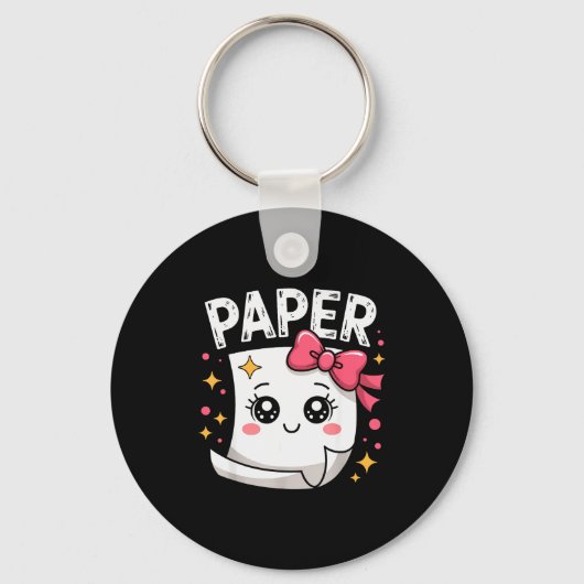 Halloween Paper Scissors Rock Matching Cute Paper Sleutelhanger (Voorkant)