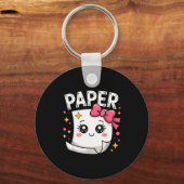 Halloween Paper Scissors Rock Matching Cute Paper Sleutelhanger (Voorkant)