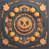 Halloween Papercuat Mandala Sticker (Voorkant)