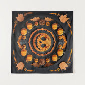 Halloween Papercuat Mandala Wandkleed (Voorkant (horizontaal))
