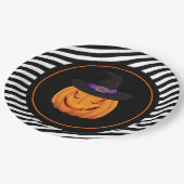 Halloween papier Borden-pompoen heks Papieren Bordje (Gekanteld)