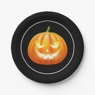 Halloween Papier Borden-Pompoen Papieren Bordje