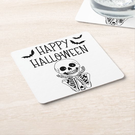 Halloween-papier, halloween-subglas kartonnen onderzetters (Schuin)