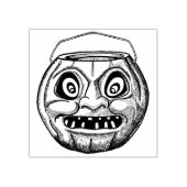 Halloween papier Mache Jack O'Lantern Rubberstempel (Afrduk)