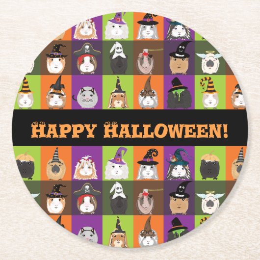 Halloween Papier Onderzetter Cavia's (Voorkant)
