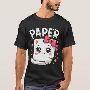 Halloween Papier Schaar Steen Matching Cute Papier T-shirt