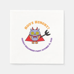 Halloween Papier servetten Uil Duivel