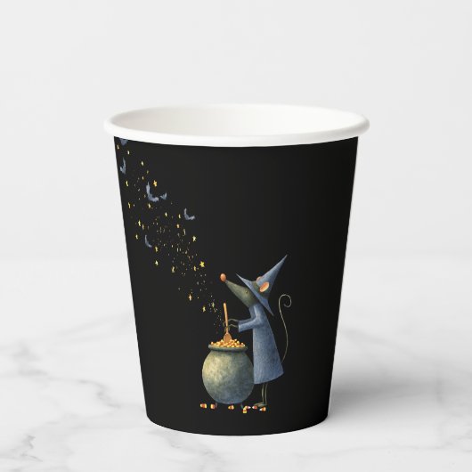 Halloween Papieren Beker - Zwarte Kat & Muis Wi (Achterkant)