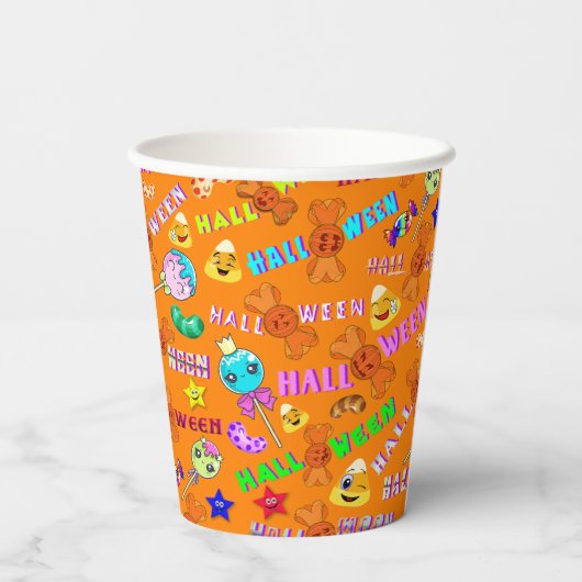 Halloween Papieren Bekers (Achterkant)