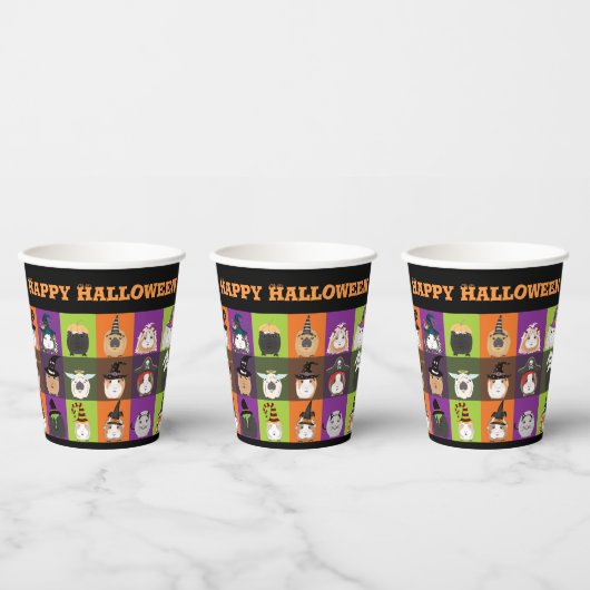 Halloween papieren bekers cavia's (Multi)