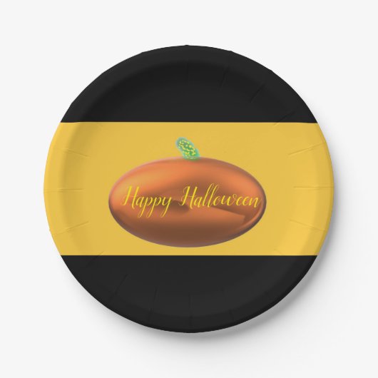 Halloween Papieren Borden Bordje (Voorkant)