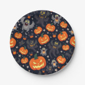 Halloween papieren borden bordje (Voorkant)